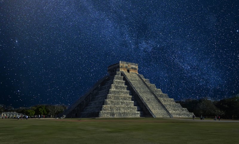 Mayan Pyramid Ruins